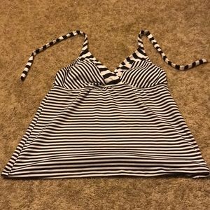 A tankini swim top
